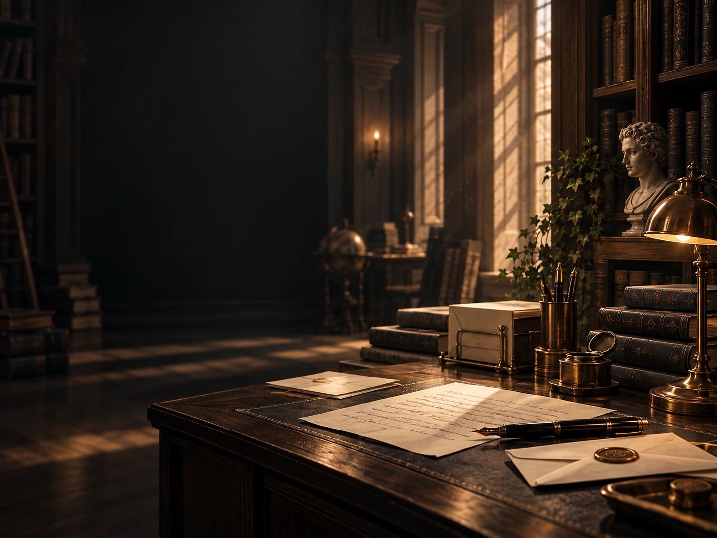 Writing desk in a classical study